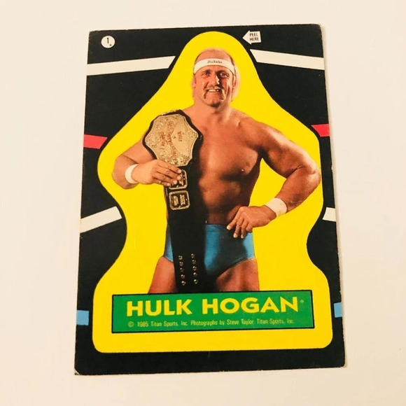 Vtg 1985 WWF  Hulk Hogan Titan Sports Wrestling Sticker - Picture 9 of 11